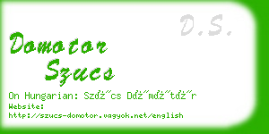 domotor szucs business card